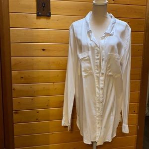 White oversized button up